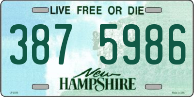 NH license plate 3875986