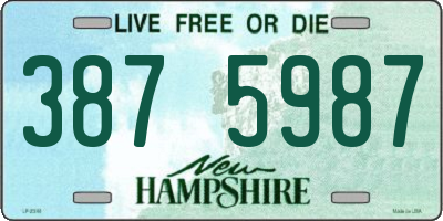 NH license plate 3875987