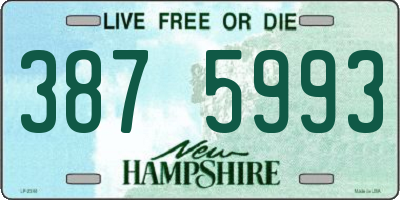 NH license plate 3875993