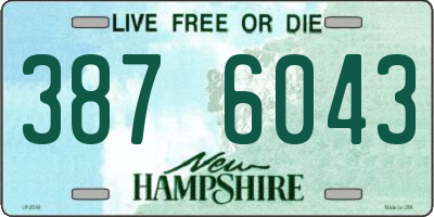 NH license plate 3876043