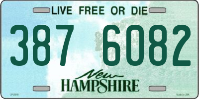 NH license plate 3876082