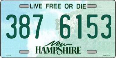 NH license plate 3876153