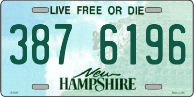 NH license plate 3876196