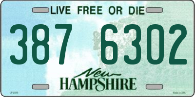 NH license plate 3876302