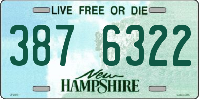 NH license plate 3876322