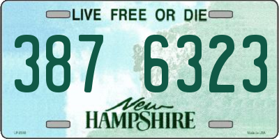 NH license plate 3876323