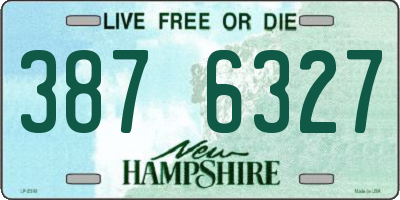 NH license plate 3876327