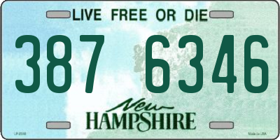 NH license plate 3876346