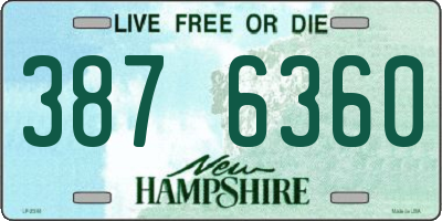 NH license plate 3876360