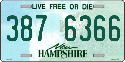 NH license plate 3876366