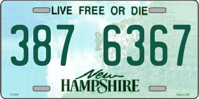 NH license plate 3876367