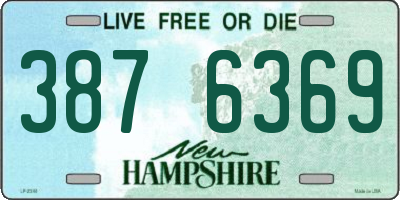 NH license plate 3876369