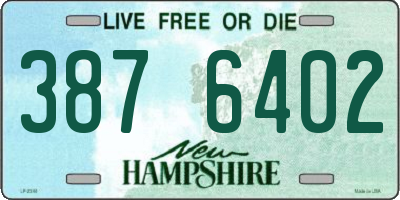 NH license plate 3876402