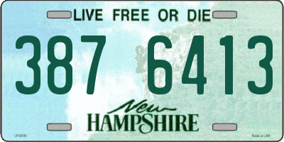 NH license plate 3876413