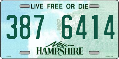 NH license plate 3876414