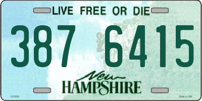 NH license plate 3876415