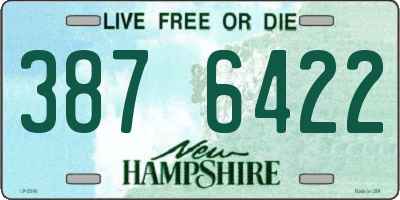 NH license plate 3876422