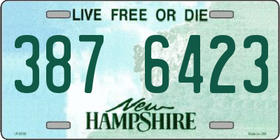 NH license plate 3876423