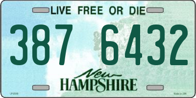 NH license plate 3876432