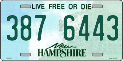 NH license plate 3876443