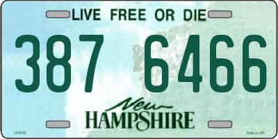 NH license plate 3876466