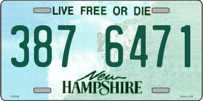 NH license plate 3876471