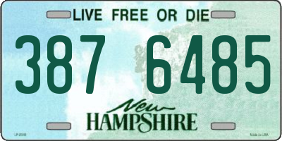 NH license plate 3876485