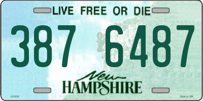 NH license plate 3876487