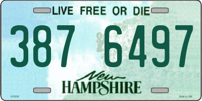 NH license plate 3876497