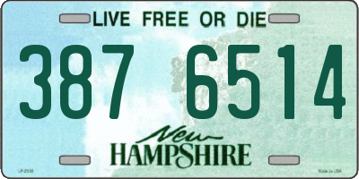 NH license plate 3876514