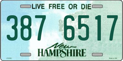 NH license plate 3876517