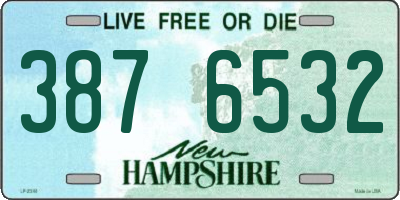 NH license plate 3876532
