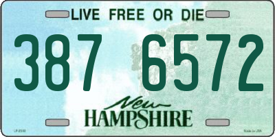 NH license plate 3876572