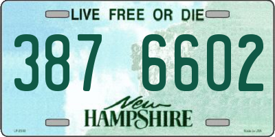 NH license plate 3876602