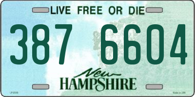 NH license plate 3876604