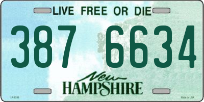 NH license plate 3876634