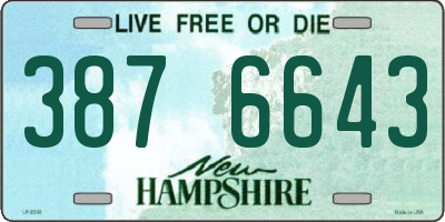 NH license plate 3876643