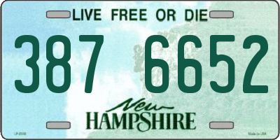 NH license plate 3876652
