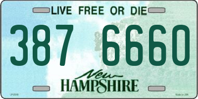 NH license plate 3876660