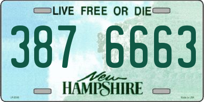 NH license plate 3876663