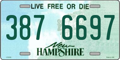 NH license plate 3876697