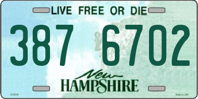 NH license plate 3876702