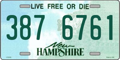 NH license plate 3876761
