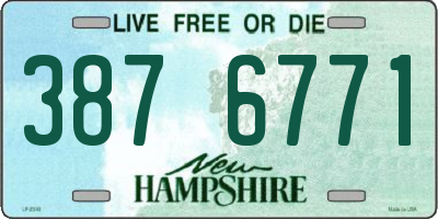 NH license plate 3876771