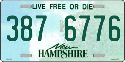 NH license plate 3876776