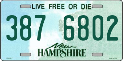 NH license plate 3876802