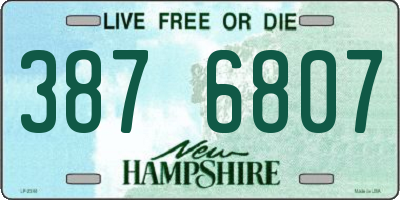 NH license plate 3876807