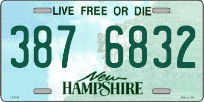 NH license plate 3876832