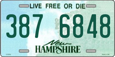 NH license plate 3876848