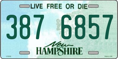 NH license plate 3876857